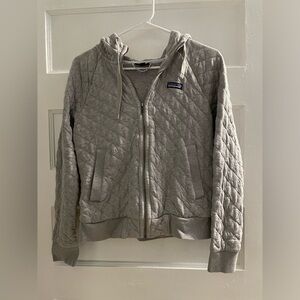 Gray Patagonia Quilted Zip-up Hoodie, Size small